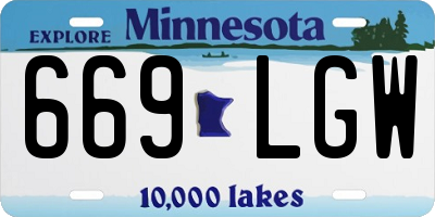 MN license plate 669LGW