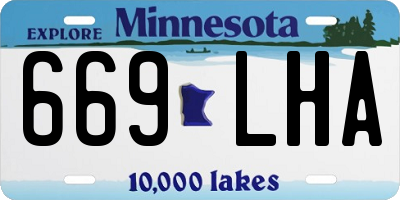 MN license plate 669LHA