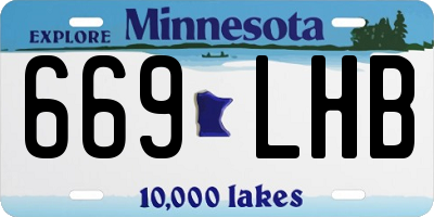 MN license plate 669LHB