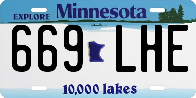 MN license plate 669LHE