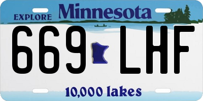 MN license plate 669LHF
