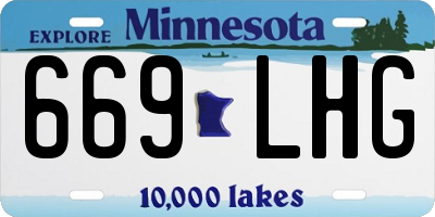 MN license plate 669LHG