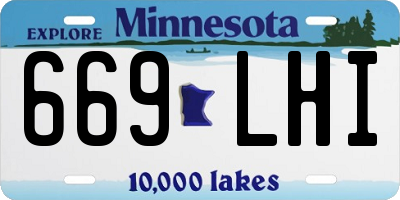MN license plate 669LHI