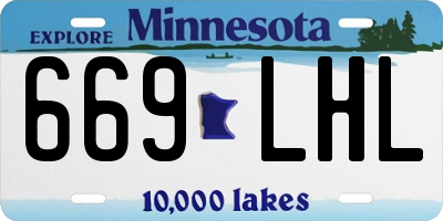 MN license plate 669LHL