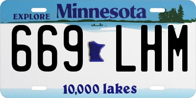 MN license plate 669LHM
