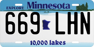 MN license plate 669LHN
