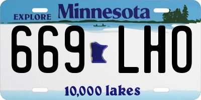MN license plate 669LHO