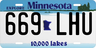 MN license plate 669LHU