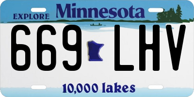 MN license plate 669LHV