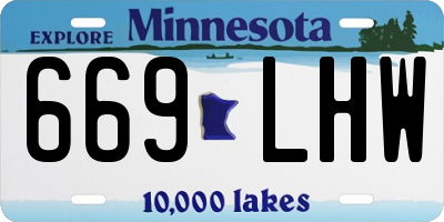 MN license plate 669LHW