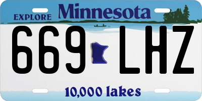 MN license plate 669LHZ