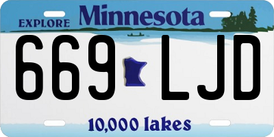 MN license plate 669LJD
