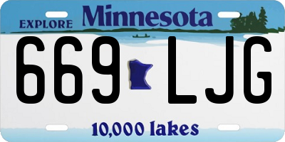 MN license plate 669LJG