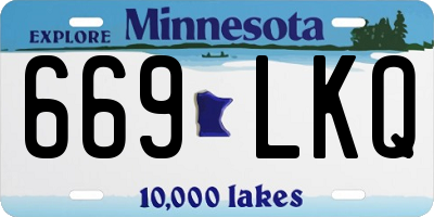 MN license plate 669LKQ