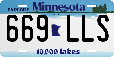 MN license plate 669LLS