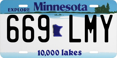MN license plate 669LMY