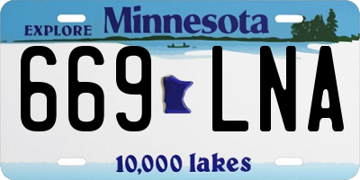 MN license plate 669LNA