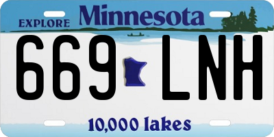 MN license plate 669LNH