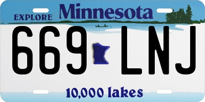 MN license plate 669LNJ
