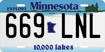 MN license plate 669LNL