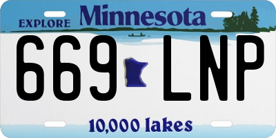 MN license plate 669LNP