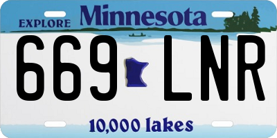 MN license plate 669LNR