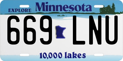 MN license plate 669LNU