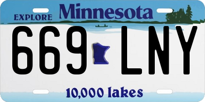 MN license plate 669LNY
