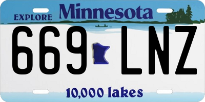 MN license plate 669LNZ