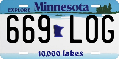 MN license plate 669LOG
