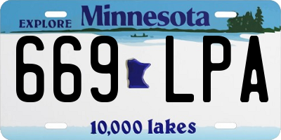 MN license plate 669LPA