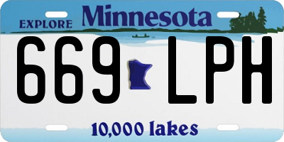MN license plate 669LPH