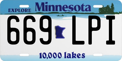MN license plate 669LPI