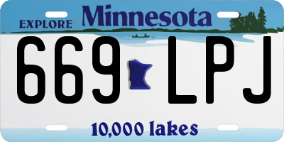 MN license plate 669LPJ