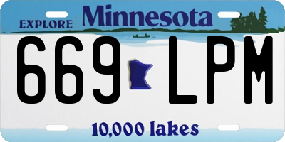 MN license plate 669LPM