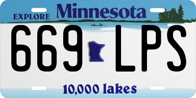 MN license plate 669LPS