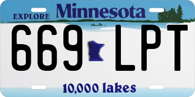 MN license plate 669LPT