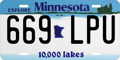 MN license plate 669LPU