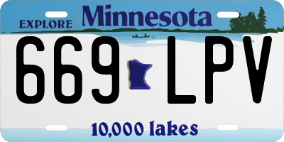 MN license plate 669LPV