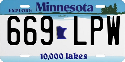 MN license plate 669LPW