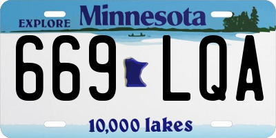 MN license plate 669LQA