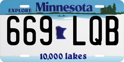 MN license plate 669LQB