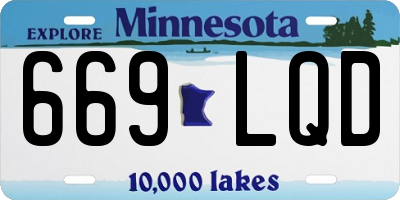 MN license plate 669LQD