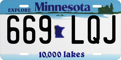 MN license plate 669LQJ
