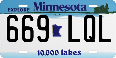 MN license plate 669LQL