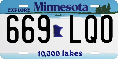 MN license plate 669LQO