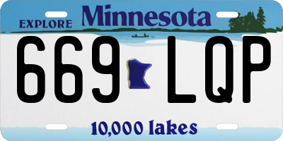 MN license plate 669LQP