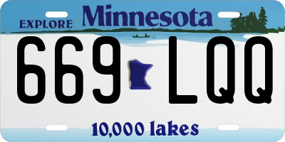 MN license plate 669LQQ