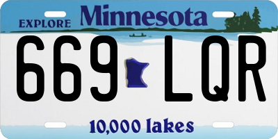MN license plate 669LQR