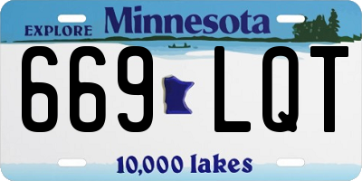 MN license plate 669LQT